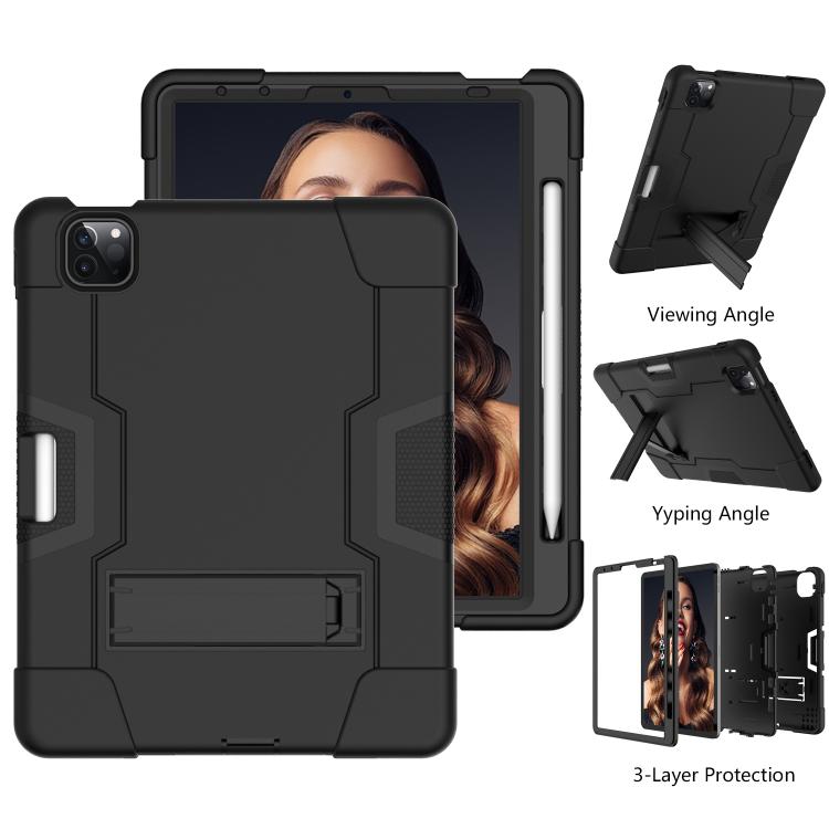 Contrast Color Silicone + PC Combination Case with Holder, For iPad Pro 11, For iPad 5