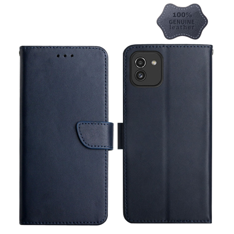 Genuine Leather Fingerprint-proof Horizontal Flip Phone Case, For Samsung Galaxy A03 164mm, For Samsung Galaxy A03 166mm, For Samsung Galaxy A03 Core, For Samsung Galaxy A13, For Samsung Galaxy A73 5G, For Samsung Galaxy A23, For Samsung Galaxy A33 5G ...