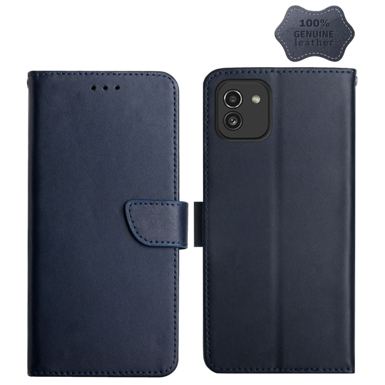 Genuine Leather Fingerprint-proof Horizontal Flip Phone Case, For Samsung Galaxy A03 164mm, For Samsung Galaxy A03 166mm, For Samsung Galaxy A03 Core, For Samsung Galaxy A13, For Samsung Galaxy A73 5G, For Samsung Galaxy A23, For Samsung Galaxy A33 5G ...
