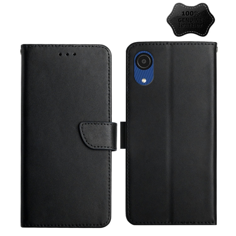 Genuine Leather Fingerprint-proof Horizontal Flip Phone Case, For Samsung Galaxy A03 164mm, For Samsung Galaxy A03 166mm, For Samsung Galaxy A03 Core, For Samsung Galaxy A13, For Samsung Galaxy A73 5G, For Samsung Galaxy A23, For Samsung Galaxy A33 5G ...