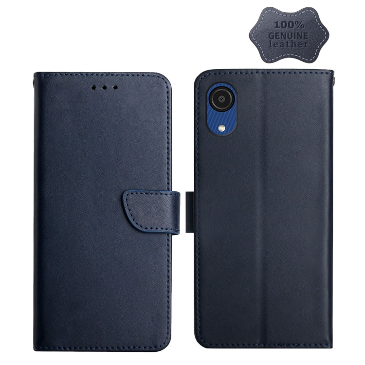 Genuine Leather Fingerprint-proof Horizontal Flip Phone Case, For Samsung Galaxy A03 164mm, For Samsung Galaxy A03 166mm, For Samsung Galaxy A03 Core, For Samsung Galaxy A13, For Samsung Galaxy A73 5G, For Samsung Galaxy A23, For Samsung Galaxy A33 5G ...