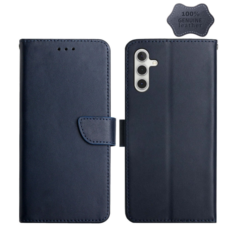 Genuine Leather Fingerprint-proof Horizontal Flip Phone Case, For Samsung Galaxy A10s, For Samsung Galaxy A12, For Samsung Galaxy A13 5G, For Samsung Galaxy A20 / A30, For Samsung Galaxy A20e, For Samsung Galaxy A20s, For Samsung Galaxy A21            ...