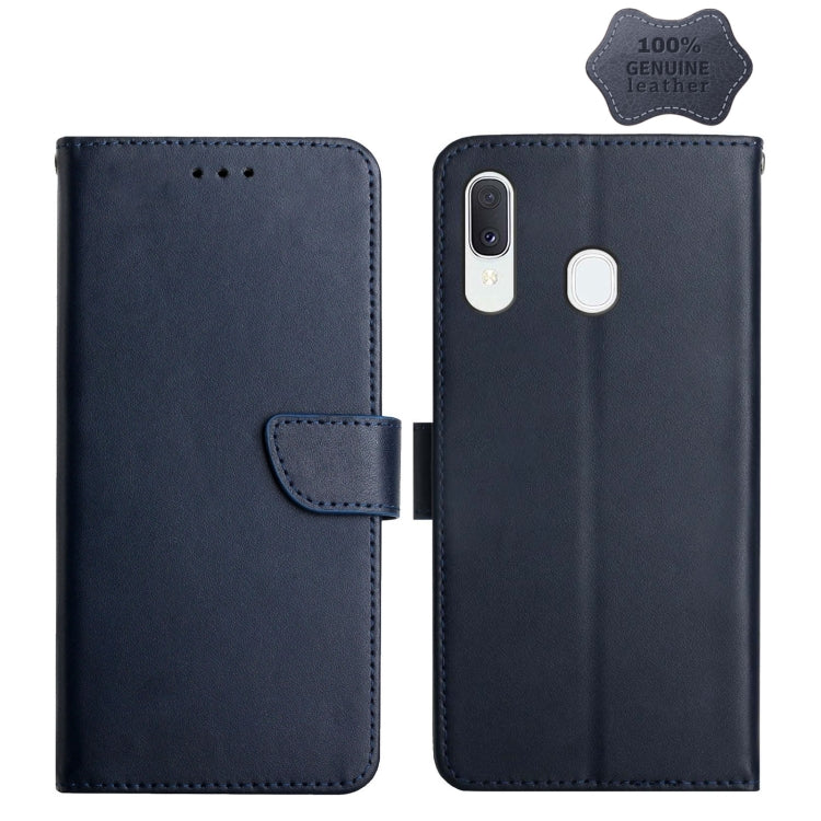 Genuine Leather Fingerprint-proof Horizontal Flip Phone Case, For Samsung Galaxy A10s, For Samsung Galaxy A12, For Samsung Galaxy A13 5G, For Samsung Galaxy A20 / A30, For Samsung Galaxy A20e, For Samsung Galaxy A20s, For Samsung Galaxy A21            ...