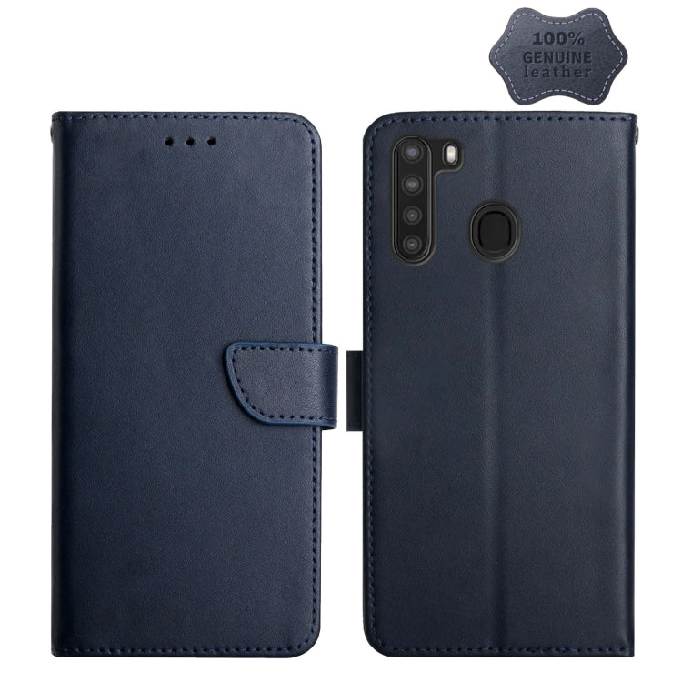 Genuine Leather Fingerprint-proof Horizontal Flip Phone Case, For Samsung Galaxy A10s, For Samsung Galaxy A12, For Samsung Galaxy A13 5G, For Samsung Galaxy A20 / A30, For Samsung Galaxy A20e, For Samsung Galaxy A20s, For Samsung Galaxy A21            ...