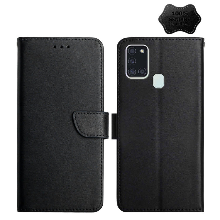 Genuine Leather Fingerprint-proof Horizontal Flip Phone Case, For Samsung Galaxy A10s, For Samsung Galaxy A12, For Samsung Galaxy A13 5G, For Samsung Galaxy A20 / A30, For Samsung Galaxy A20e, For Samsung Galaxy A20s, For Samsung Galaxy A21            ...