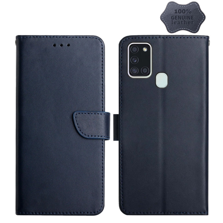 Genuine Leather Fingerprint-proof Horizontal Flip Phone Case, For Samsung Galaxy A10s, For Samsung Galaxy A12, For Samsung Galaxy A13 5G, For Samsung Galaxy A20 / A30, For Samsung Galaxy A20e, For Samsung Galaxy A20s, For Samsung Galaxy A21            ...