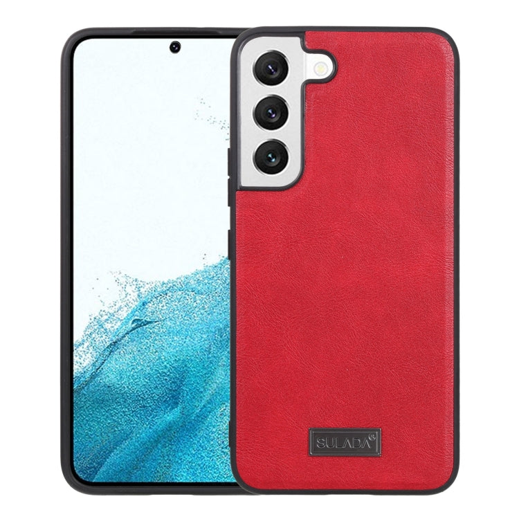 SULADA Shockproof TPU + Handmade Leather Phone Case, For Samsung Galaxy S22 5G, For Samsung Galaxy S22 Ultra 5G, For Samsung Galaxy S22+ 5G