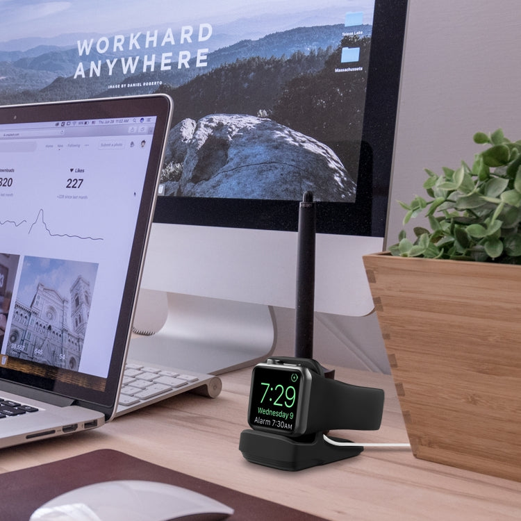 Silikon-Ladestation für Apple Watch (Schwarz)