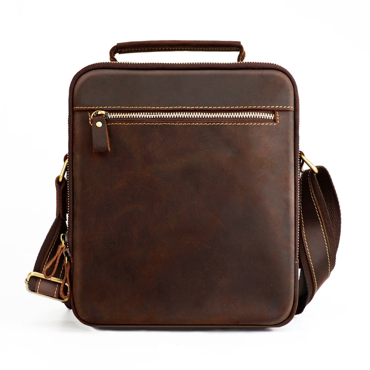 6050 Crazy Horse Texture Cowhide Crossbody Bag for Men