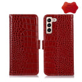 Crocodile Top Layer Cowhide Leather Phone Case, For Xiaomi 12 Pro, For Samsung Galaxy S22+ 5G, For Samsung Galaxy S22 Ultra 5G, For Samsung Galaxy S22 5G