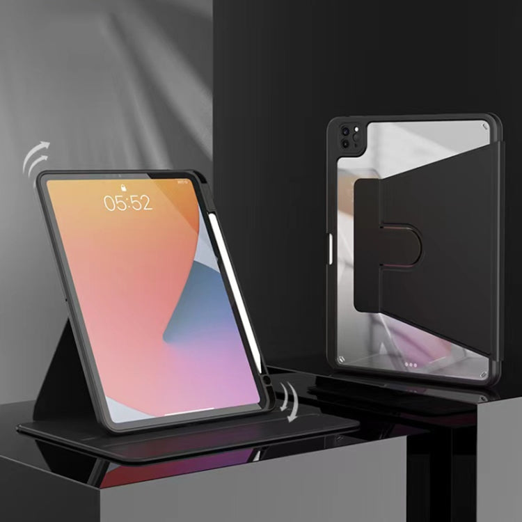 For iPad Pro 12.9 2022 / 2021 / 2020 / 2018 Mutural Jianshang Series Tablet Leather Smart Case(Black)