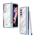 Electroplating Hinge Phone Case with Stylus, For Samsung Galaxy Z Fold3 5G
