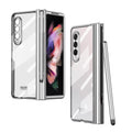 Electroplating Hinge Phone Case with Stylus, For Samsung Galaxy Z Fold3 5G