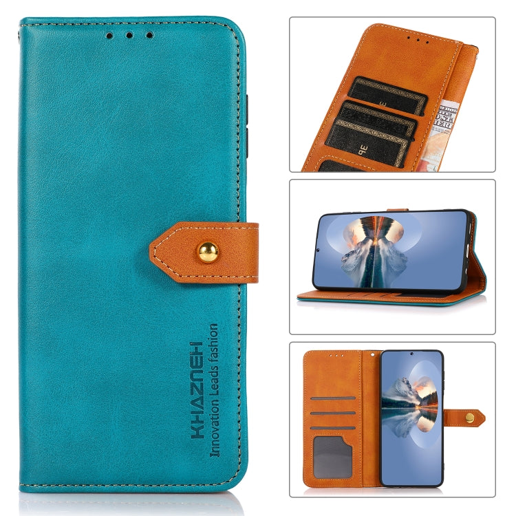 KHAZNEH Dual-color Cowhide Texture Flip Leather Phone Case, For iPhone 16 Pro, For iPhone 16 Plus, For iPhone 16, For iPhone 15 Pro Max, For iPhone 15 Pro, For iPhone 15 Plus