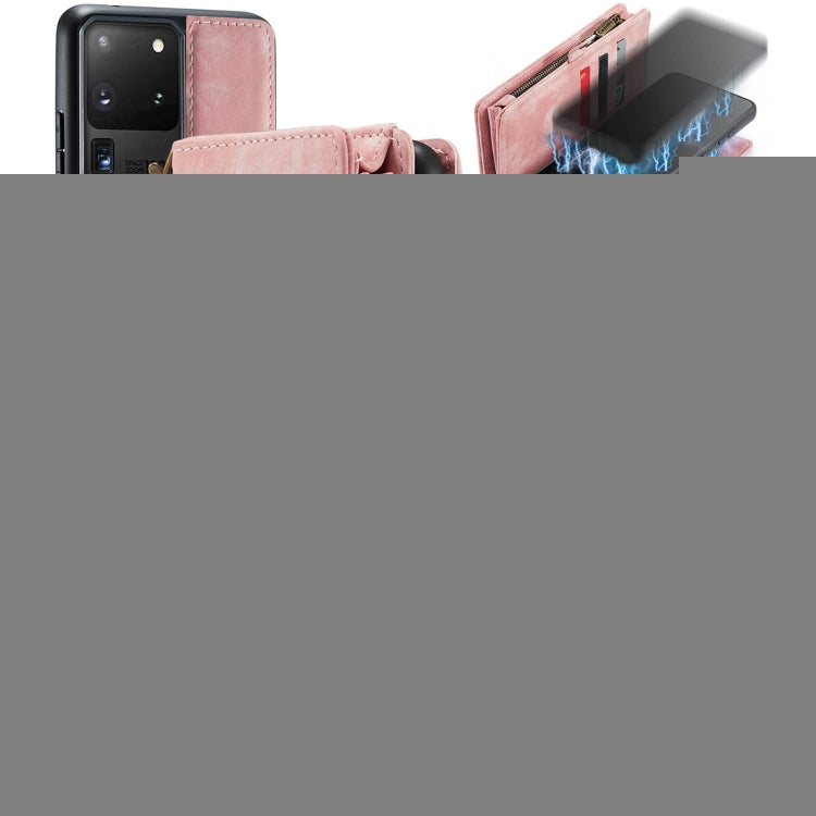CaseMe Detachable Multifunctional Horizontal Flip Leather Case, with Card Slot & Holder & Zipper Wallet & Photo Frame, For Samsung Galaxy S20 Plus, For Samsung Galaxy S20, For Samsung Galaxy S20 Ultra