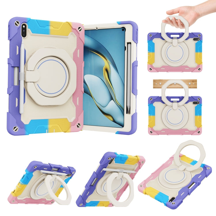 Armor Contrast Color Silicone + PC Tablet Case, For OPPO Pad, For Huawei MatePad 10.4, For Huawei Matepad Pro 10.8, For Honor Tablet V7 Pro