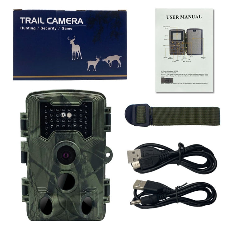 PR1000 2 Inch LCD Screen Infrared Night Vision Motion Wildlife Hunting Trail Camera, PR1000