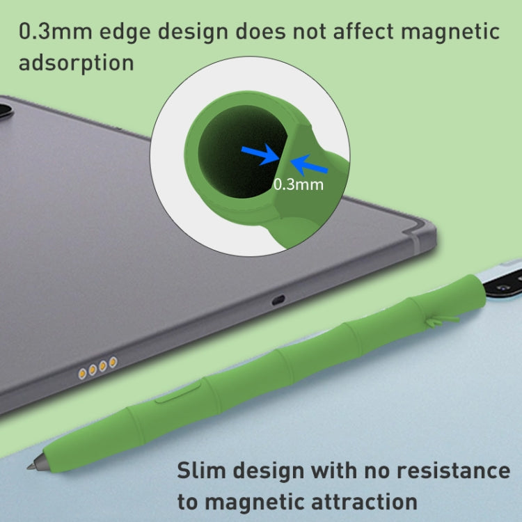 Bamboo Liquid Silicone Gel Stylus Pen Protective Case, For Samsung Galaxy Tab S6 Lite, For Samsung Galaxy Tab S7/S7+/S8/S8+