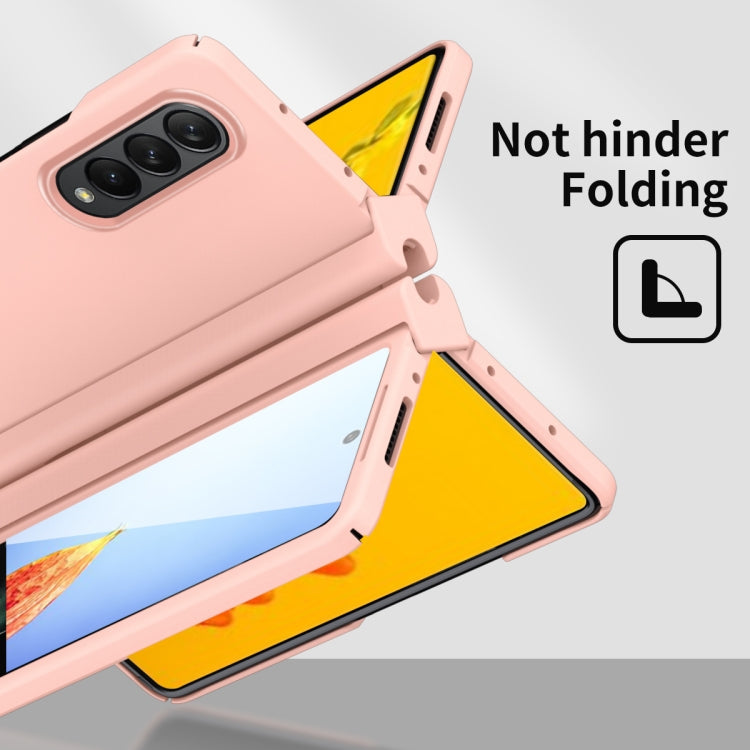 Macaron Hinge Phone Case with Stylus Pen Fold Edition & Protective Film, For Samsung Galaxy Z Fold4