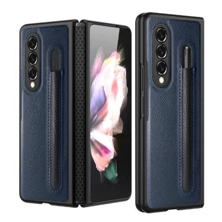 Litchi Texture Hinge Protection Folding Phone Case, For Samsung Galaxy Z Fold4