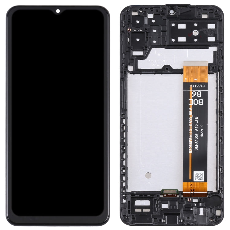 Original LCD-Bildschirm für Samsung Galaxy A13 4G SM-A135F Digitalisierer Komplett-Einheit mit Rahmen