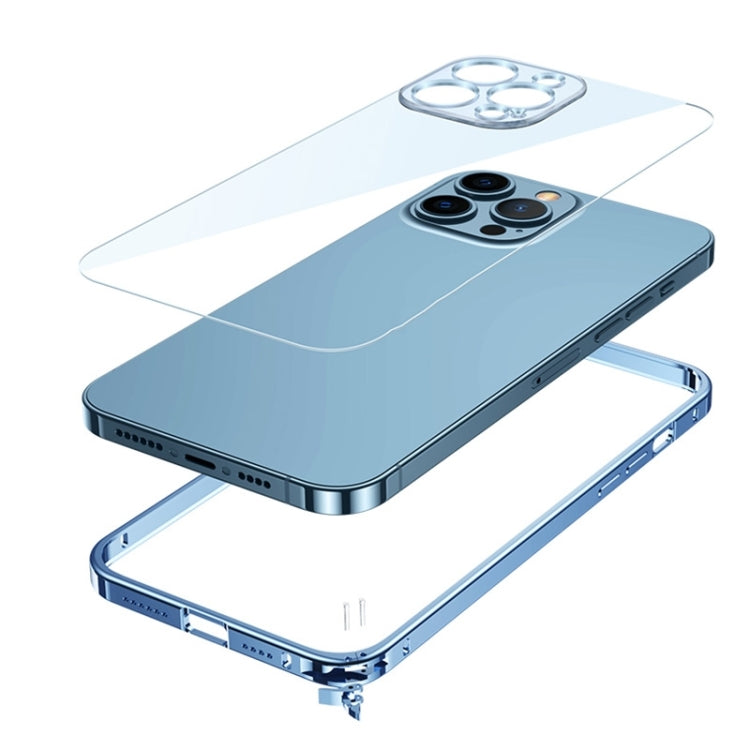 Metal Frame HD Transparent Phone Case, For iPhone 14 Plus, For iPhone 14 Pro Max, For iPhone 14, For iPhone 14 Pro