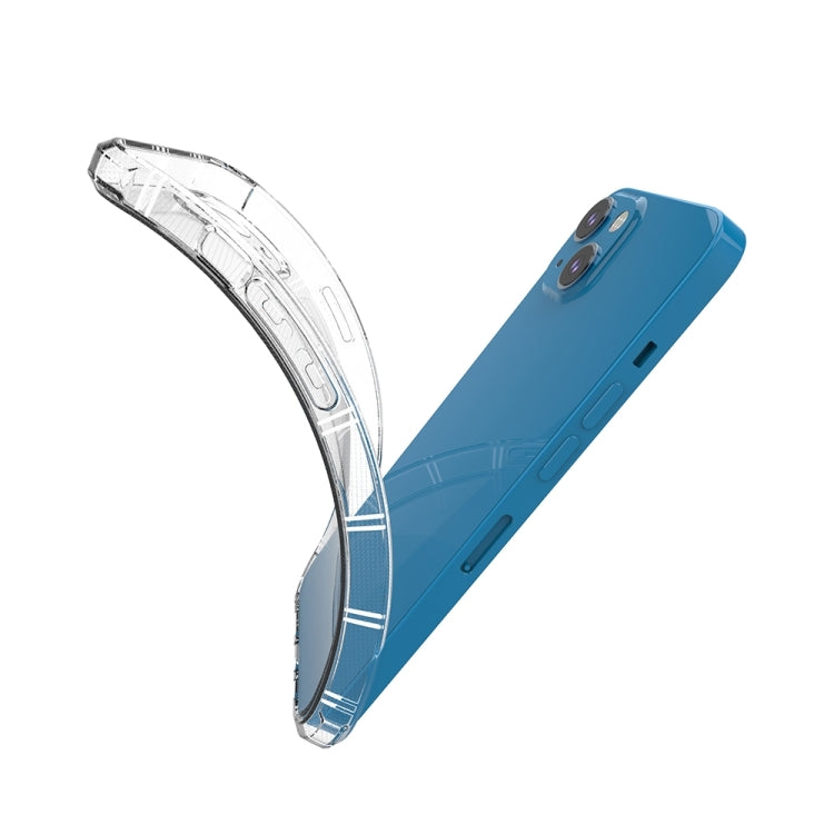 Straight Side Dual Bone Anti-fall TPU Transparent Protective Case, For iPhone 14, For iPhone 14 Plus, For iPhone 14 Pro, For iPhone 14 Pro Max