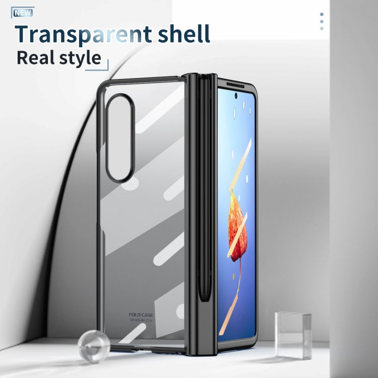 Full Body Integrated Electroplating Hinge Phone Case with Pen Slot, For Samsung Galaxy Z Fold4