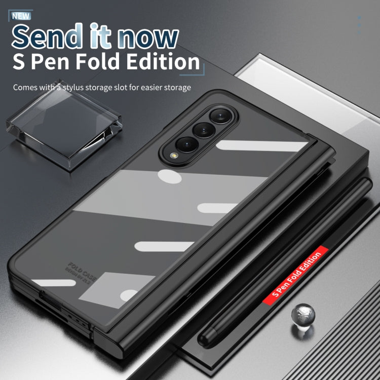 Full Body Integrated Electroplating Hinge Phone Case with Pen Slot, For Samsung Galaxy Z Fold4