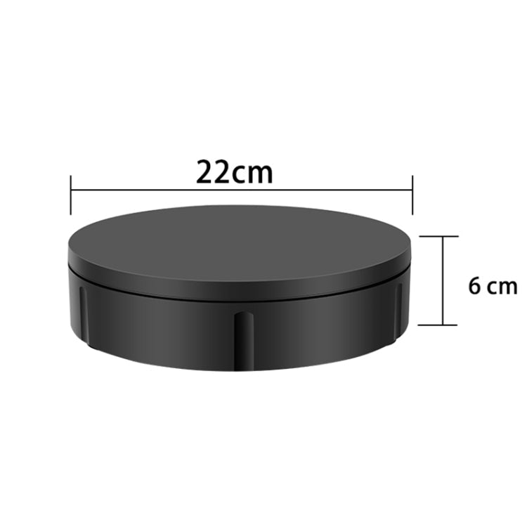 22cm Charging Rotating Display Stand Video Shooting Turntable, Load: 50kg, US Plug, EU Plug, UK Plug, AU Plug