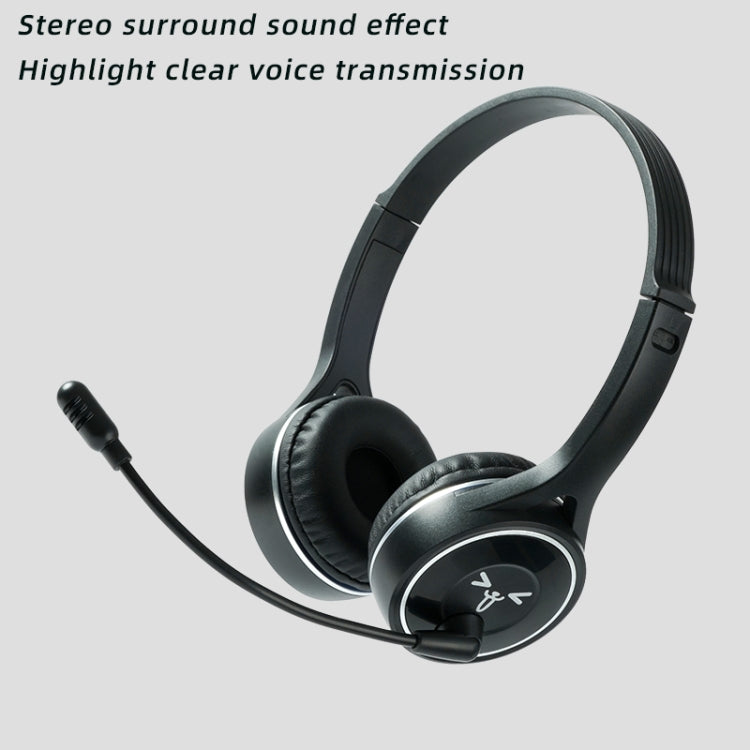 SOYTO SY-T30C kabelloses Bluetooth-Gaming-Headset mit langem Mikrofon, Geräuschunterdrückung und ergonomischem Design (Schwarz)