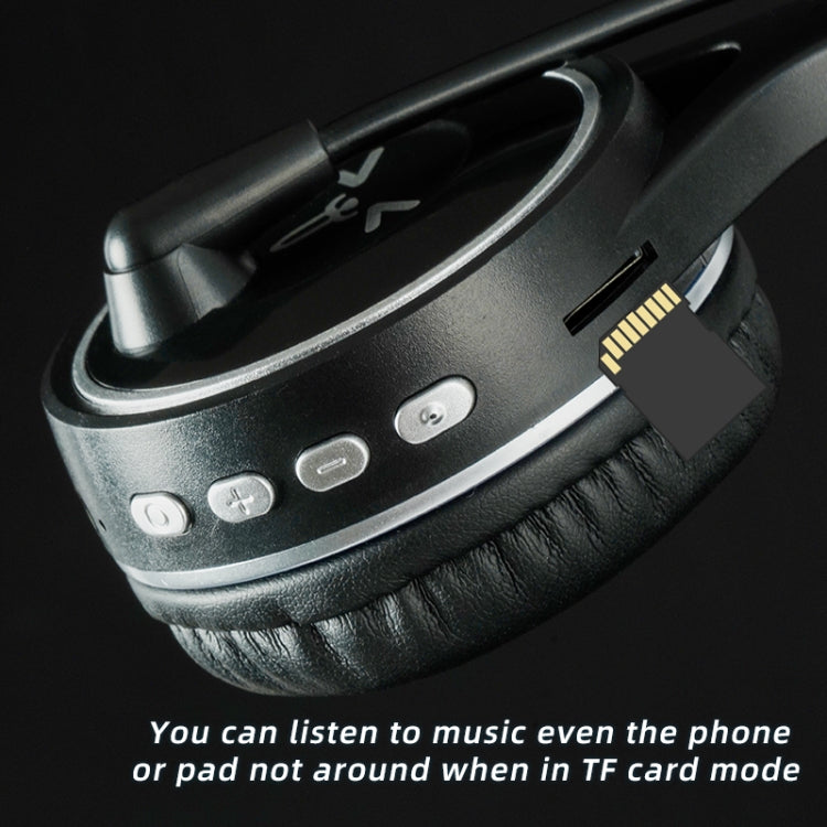 SOYTO SY-T30C kabelloses Bluetooth-Gaming-Headset mit langem Mikrofon, Geräuschunterdrückung und ergonomischem Design (Schwarz)