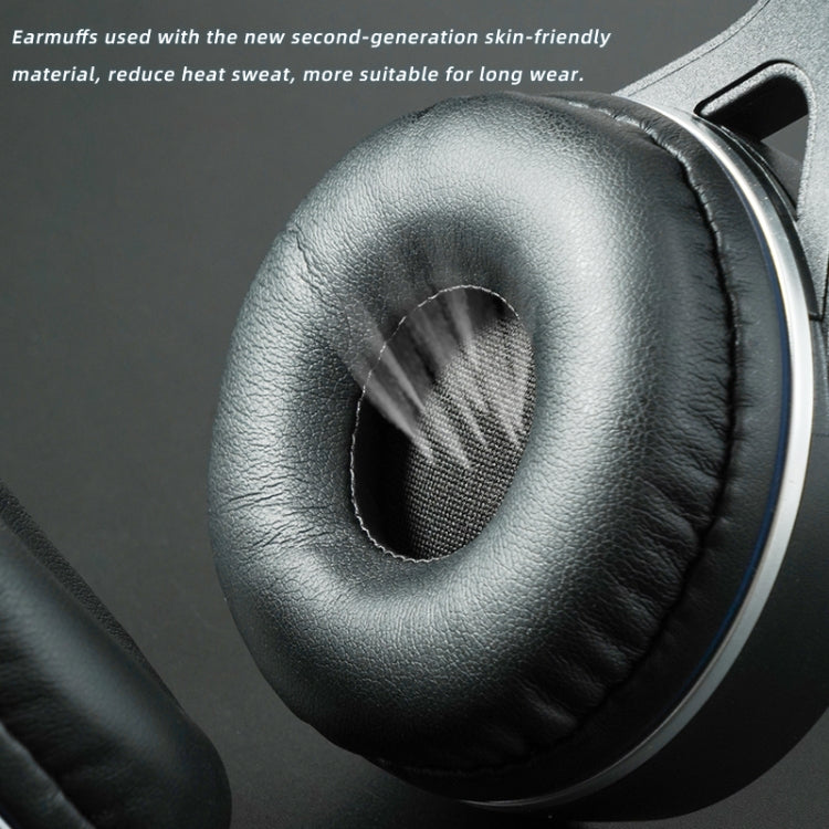 SOYTO SY-T30C kabelloses Bluetooth-Gaming-Headset mit langem Mikrofon, Geräuschunterdrückung und ergonomischem Design (Schwarz)