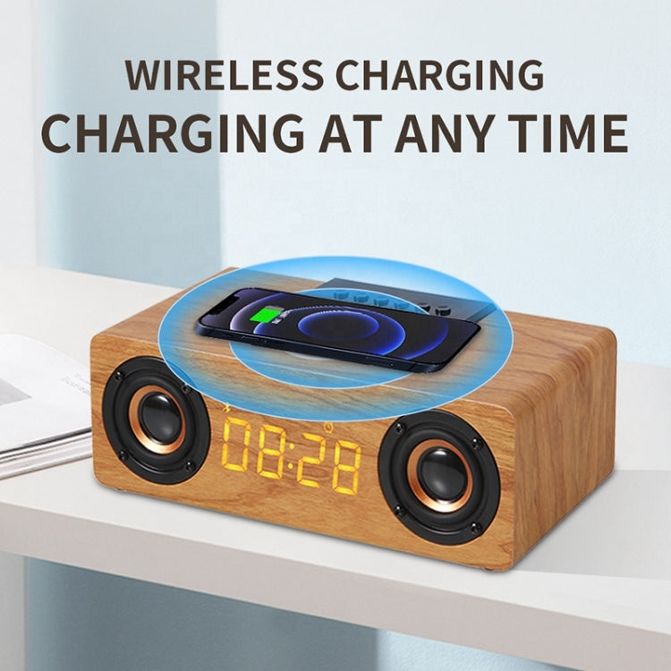 K1 Multifunctional Desktop Wooden Bluetooth Speaker Wireless Loudspeaker