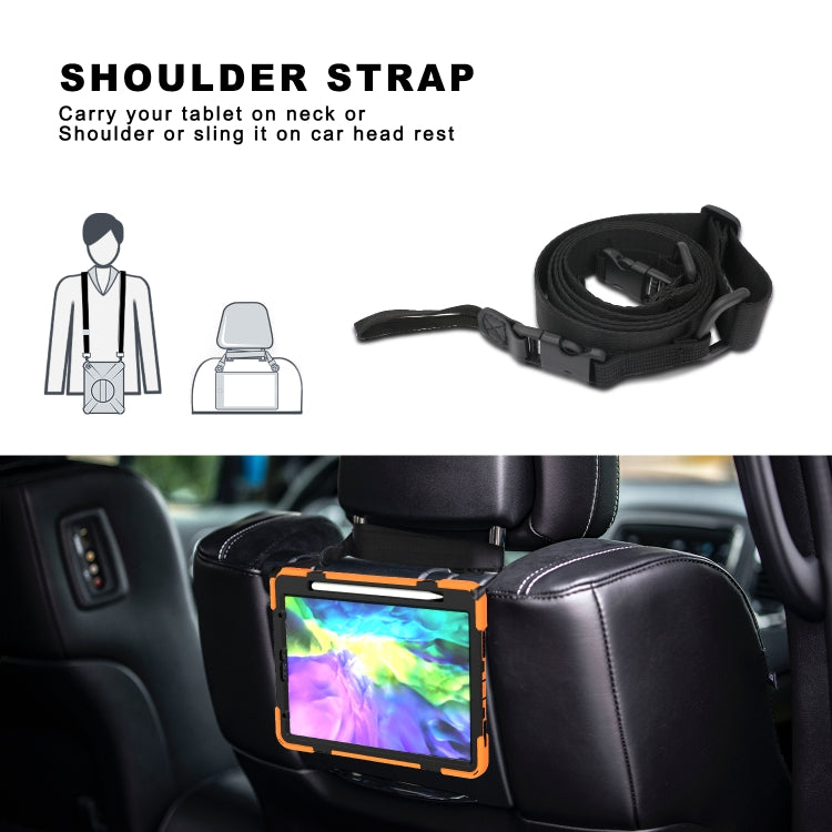 360° Shockproof iPad Case with Holder, Hand Strap & Shoulder Strap