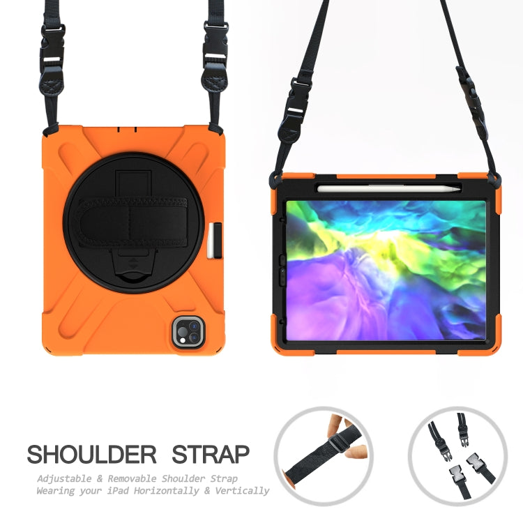 360° Shockproof iPad Case with Holder, Hand Strap & Shoulder Strap