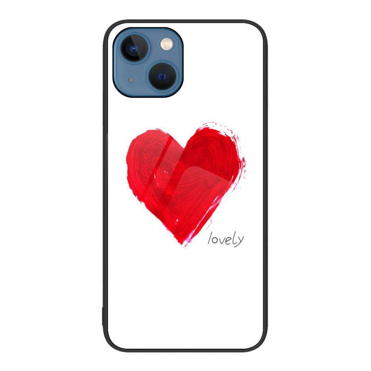 Colorful Painted Glass Phone Case, For iPhone 14 Plus
