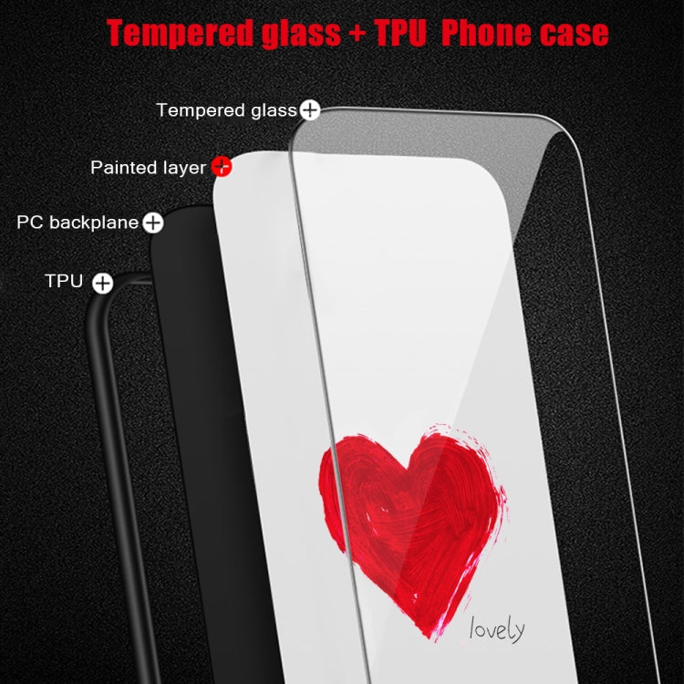 Colorful Painted Glass Phone Case, For iPhone 14 Plus