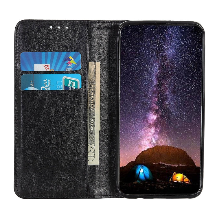 Magnetische Hülle im Crazy-Horse-Look aus PU-Leder, links und rechts zu öffnen, mit Ständer, Kartenfach und Geldbörse, für iPhone SE 2022 / SE 2020