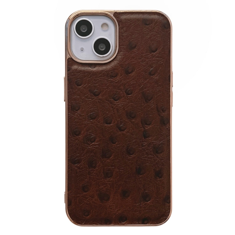 Genuine Leather Ostrich Texture Nano Case, For iPhone 14