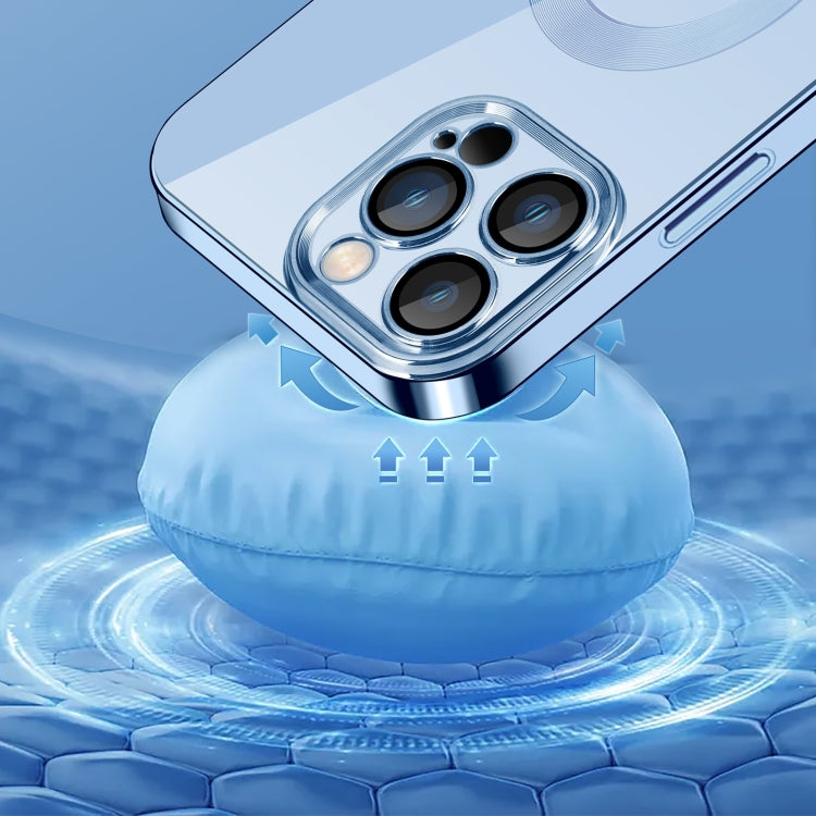 For iPhone 14 Pro Max 9D Plated Lens Film Clear Phone Case (Black)