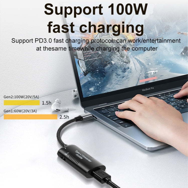 + Type-C + USB Female to Type-C Multifunction Apapter, DC5521 / 5525, DC7406, DC7909, Square Port