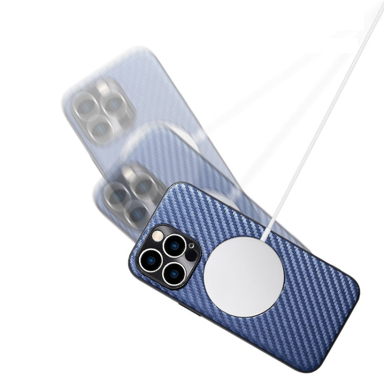 Carbon Fiber Texture MagSafe Magnetic Phone Case, For iPhone 11 Pro, For iPhone 11 Pro Max, For iPhone 11
