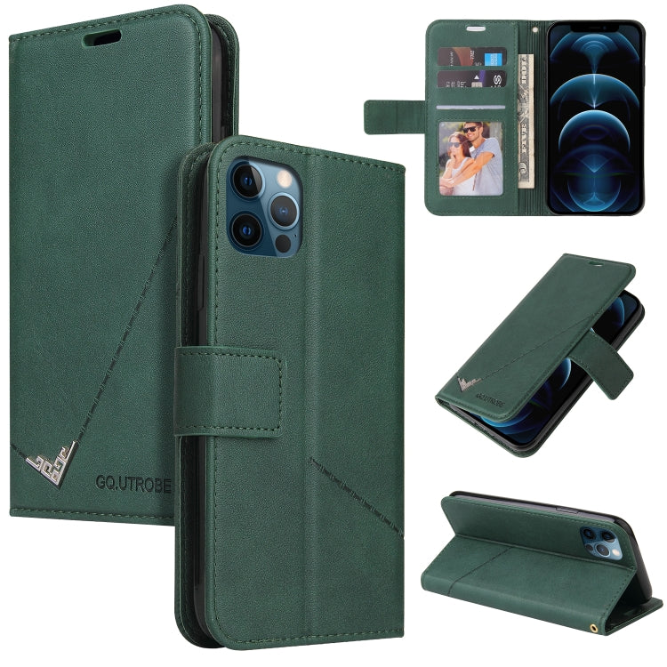 GQUTROBE Right Angle Leather Phone Case, For iPhone 12 mini, For iPhone 12 Pro, For iPhone 12 Pro Max, For iPhone 11