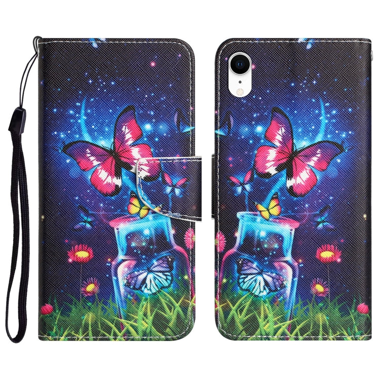 Colored Drawing Leather Phone Case, For iPhone XR