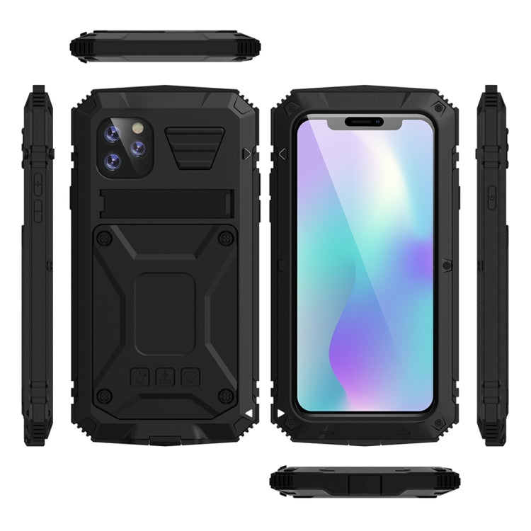 Stoßfeste, wasserdichte und staubdichte Schutzhülle aus Metall + Silikon mit Halterung, für iPhone 11, für iPhone 11 Pro, für iPhone 11 Pro Max, für iPhone XS Max, für Galaxy S20 Ultra
