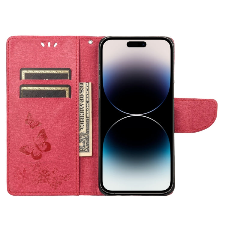 Butterfly Embossed Horizontal Flip Leather Phone Case, For iPhone 14 Pro Max