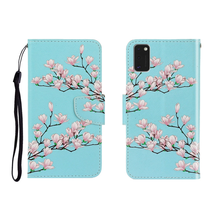 Colored Drawing Horizontal Flip Leather Case with Holder & Card Slot & Wallet, For Galaxy A41