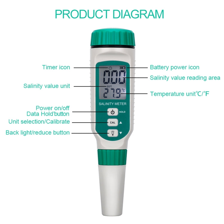 SmartSensor AR8012 Portable Digital Salino Meter, AR8012
