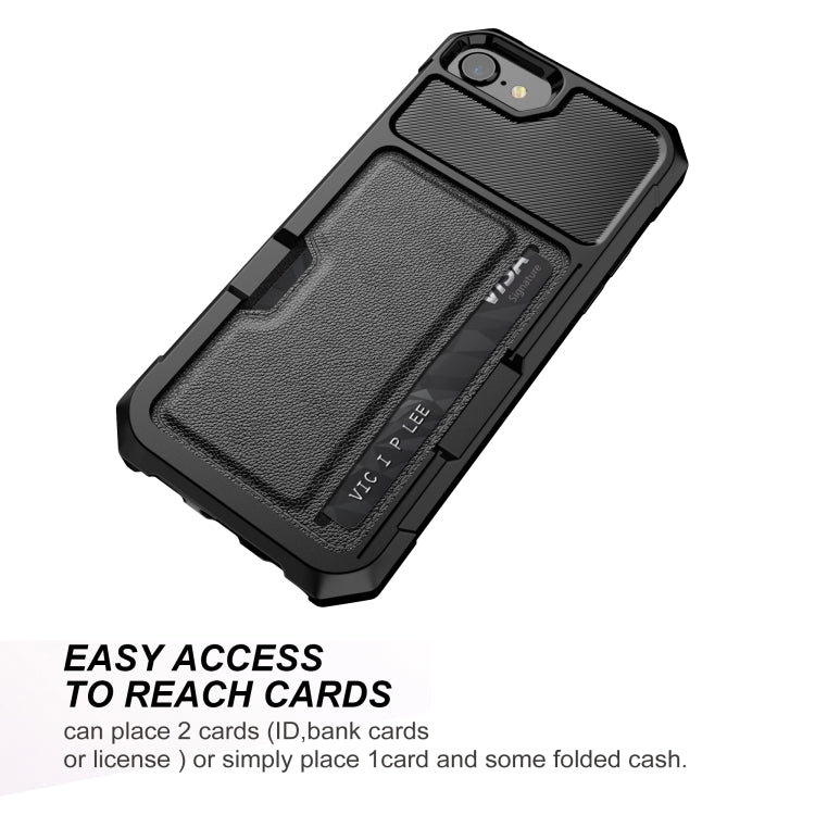ZM02 Card Slot Holder Phone Case, For iPhone SE 2022 / SE 2020 / 8 / 7, For iPhone 8 Plus / 7 Plus, For iPhone XS / X, For iPhone XR, For iPhone XS Max, For iPhone 11, For iPhone 11 Pro, For iPhone 11 Pro Max